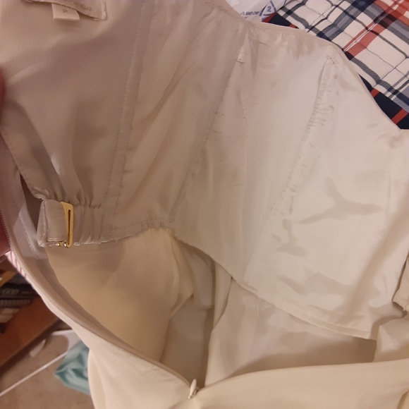 Shoshanna beaded front strapless ivory dress sz2 - Picture 5 of 12